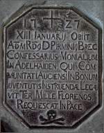 was-meint-ihr-dazu/50725/muenster-reichenau-in-die-wand-eingelassene Mnster Reichenau. In die Wand eingelassene Grabinschrift.
